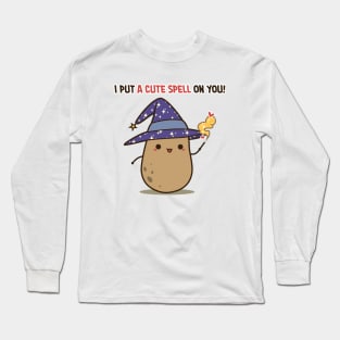 Cute Witch Potato Spell Long Sleeve T-Shirt